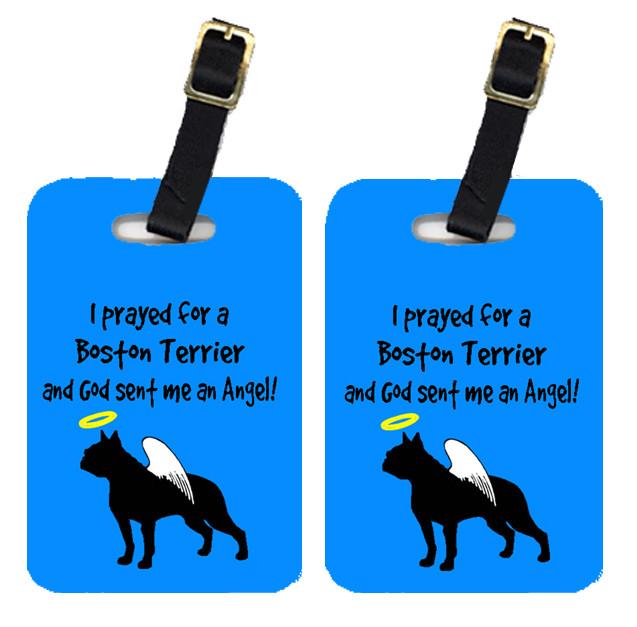 Boston Terrier Luggage Tags – Set of 2 Durable Bag Tags with Straps