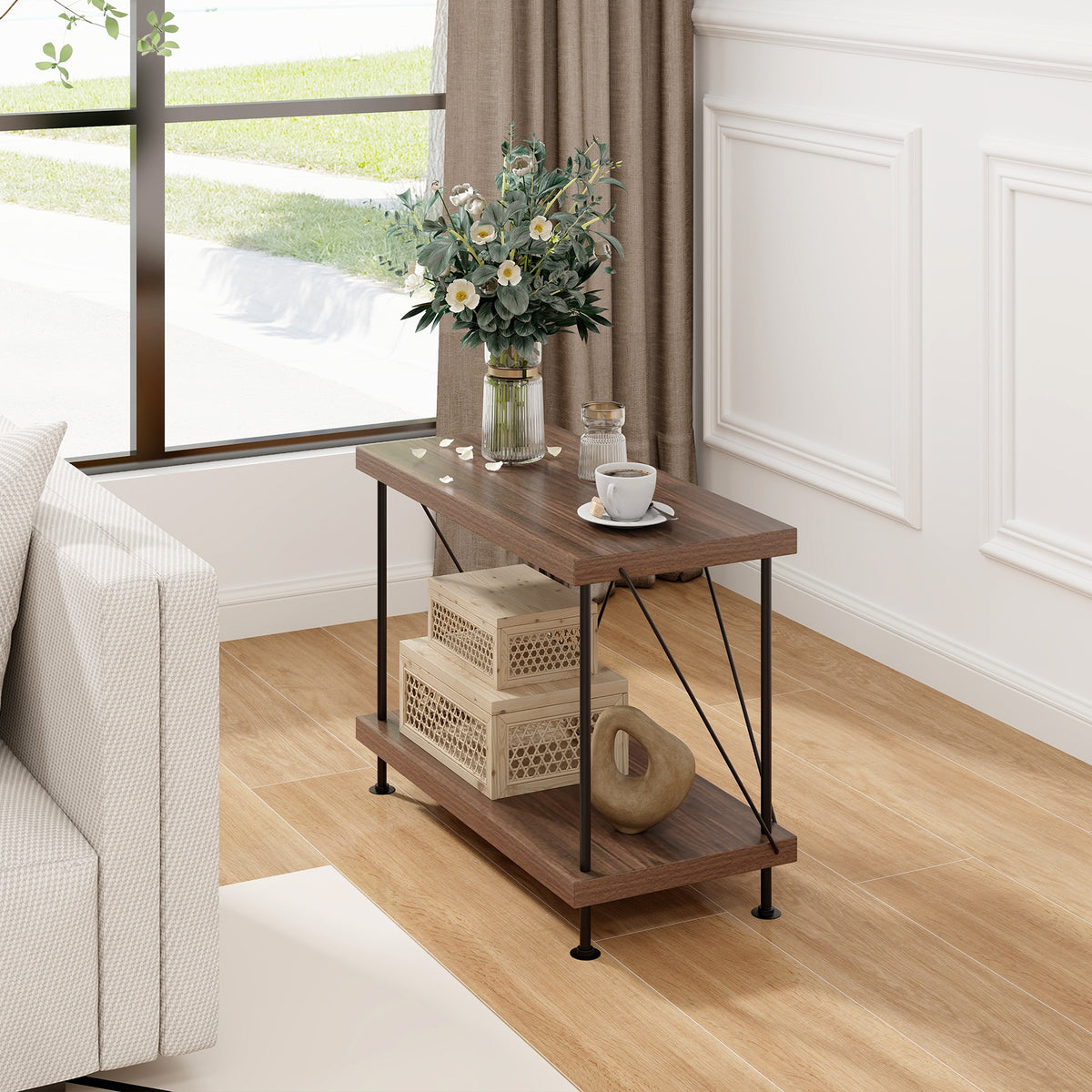 3-Tier Multipurpose Display Rack with Metal Frame