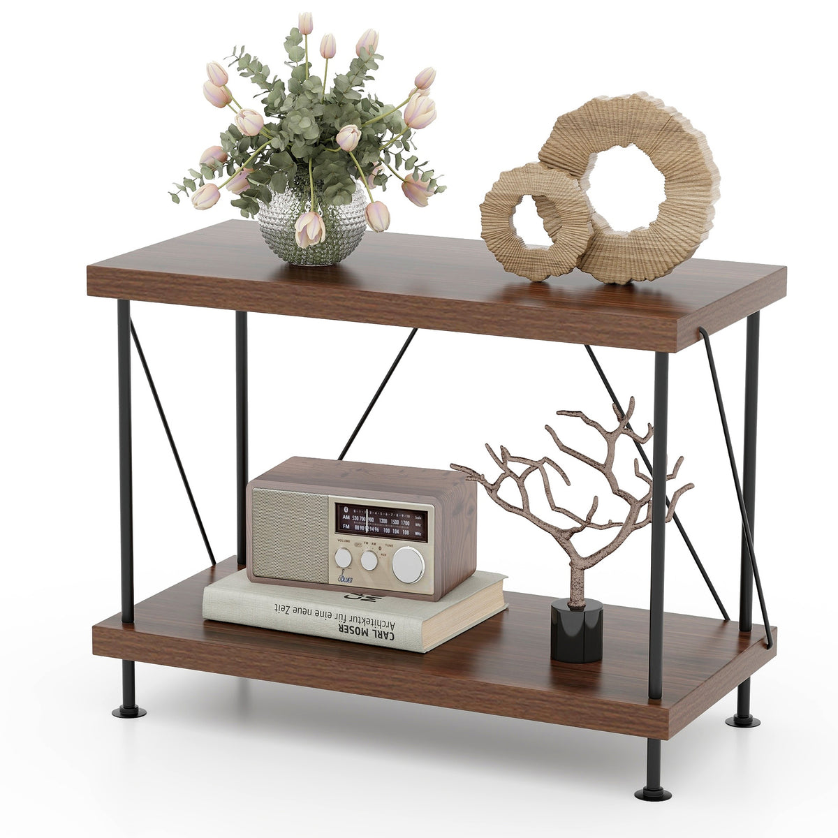 3-Tier Multipurpose Display Rack with Metal Frame