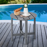 Set of 2 18 Inch Round Weather-Resistant Adirondack Side Tables