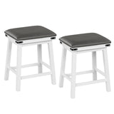 Set of 2 24/30 Inch Dining Bar Stool with Acacia Wood Frame