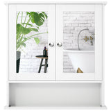 Bathroom Wall Cabinet with Double Mirror Doors