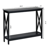 2-Tier Console X-Design Sofa Side Accent Table