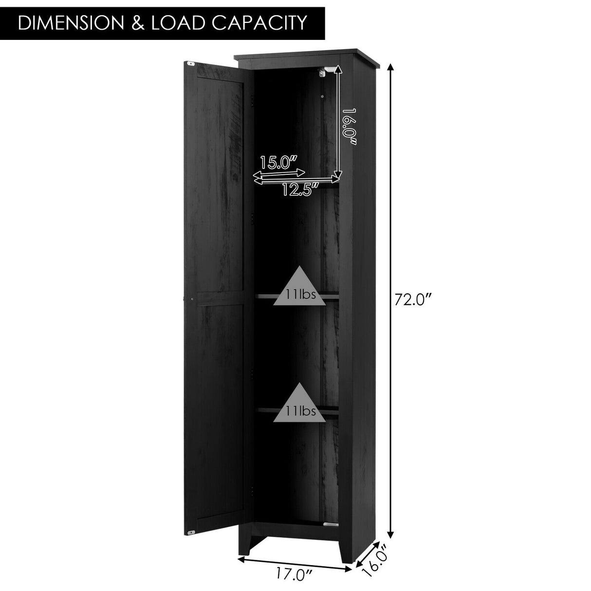 Linen Tower Bathroom Storage Cabinet Tall Slim Side Organizer with Shelf