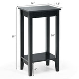 Tall Wooden Sofa End Table Side Table