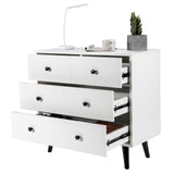 4 Drawers Dresser Chest of Drawers Free Standing Sideboard Cabinet-White