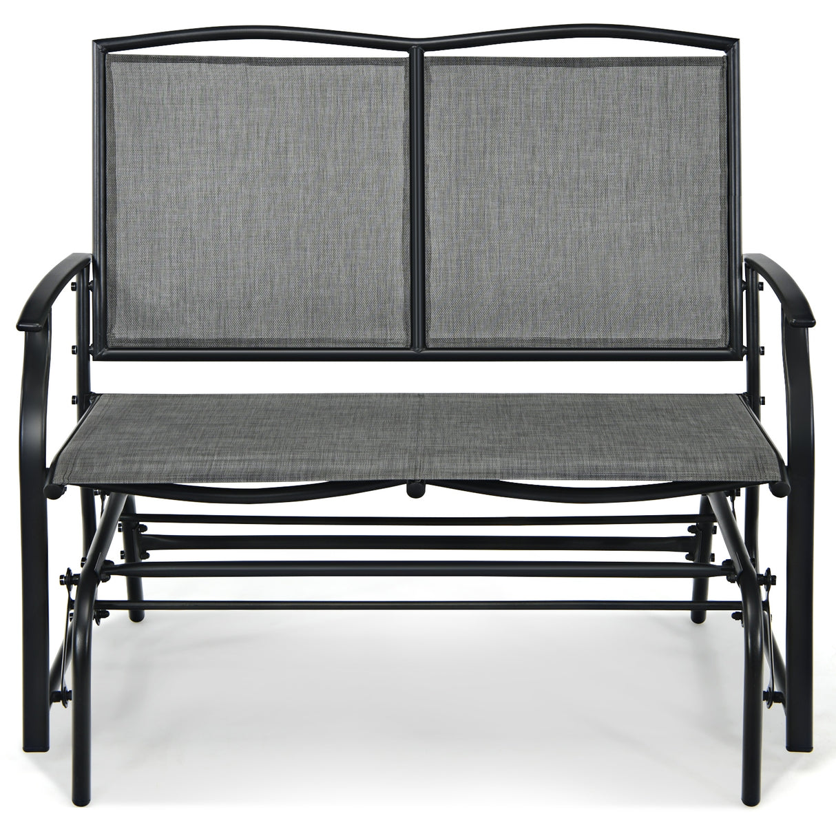 Outdoor Iron Patio Rocking Chair for Backyard and Lawn