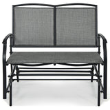 Outdoor Iron Patio Rocking Chair for Backyard and Lawn