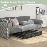 Twin/Full/Queen Size Foldable Metal Platform Bed with Tool-Free Assembly