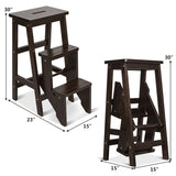 3 Tier Step Stool 3 in 1 Folding Ladder Bench