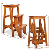 3 Tier Step Stool 3 in 1 Folding Ladder Bench