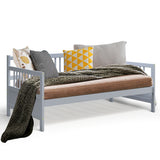 Twin Size Wooden Slats Daybed Bed with Rails