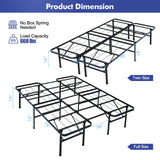 Full/King Size Folding Steel Platform Bed Frame for Kids and Adults
