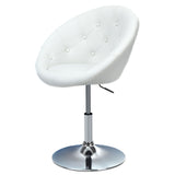 1 Piece Modern Adjustable Swivel Round PU Leather Chair