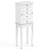 2 Colors Armoire Storage Standing Jewelry Cabinet with Mirror