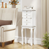 2 Colors Armoire Storage Standing Jewelry Cabinet with Mirror