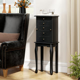 2 Colors Armoire Storage Standing Jewelry Cabinet with Mirror