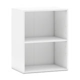 2-Cube Bookcase Floor Standing Open Bookshelf with 5-Position Adjustable Shelf