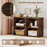 2-Cube Bookcase Floor Standing Open Bookshelf with 5-Position Adjustable Shelf