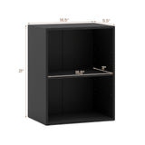 2-Cube Bookcase Floor Standing Open Bookshelf with 5-Position Adjustable Shelf