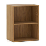 2-Cube Bookcase Set of 2 Floor Standing Open Bookshelf w/ 5-Position Adjustable Shelf