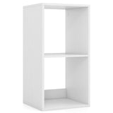 2 Cube Bookshelf with Back Guardrail for Living Room Bedroom-White