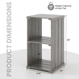 2-Cube Storage Shelf with Open Back and 3-Tier Shelf