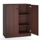 2-Door Modern Floor Storage Cabinet with 3-Tier Shelf