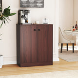 2-Door Modern Floor Storage Cabinet with 3-Tier Shelf
