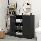 2-Door Modern Floor Storage Cabinet with 3-Tier Shelf
