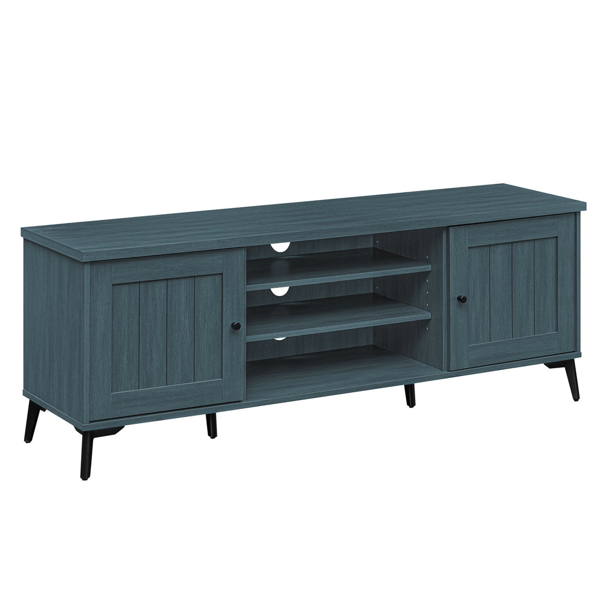 2-Door TV Stand for TVs up to 65 Inch Mid Century Modern Entertainment Center
