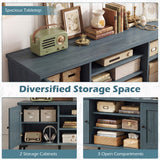 2-Door TV Stand for TVs up to 65 Inch Mid Century Modern Entertainment Center