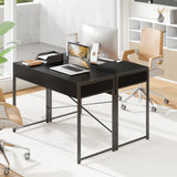 2-Drawer Home Office Desk with Steel Frame