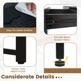 2-Drawer Home Office Desk with Steel Frame