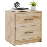 2 Drawer Nightstand with Storage for Living Room