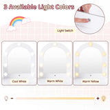 2-In-1 Kids Vanity Set with Lights for Toddlers 3+ Years Old