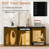 2-Layer Multifunctional Furniture Display Cabinet with Large Capacity Storage Space
