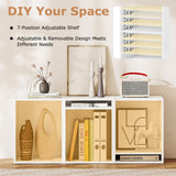 2-Layer Multifunctional Furniture Display Cabinet with Large Capacity Storage Space