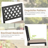 Set of 2 Patio Bar Chairs with Detachable Cushion and Footrest