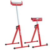 2-Pack Folding Roller Stands Portable Outfeed Supports with Adjustable Height