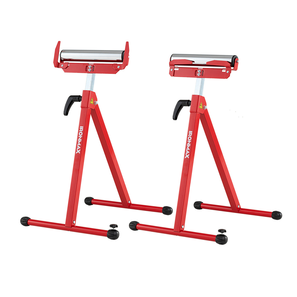2-Pack Folding Roller Stands Portable Outfeed Supports with Adjustable Height