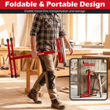 2-Pack Folding Roller Stands Portable Outfeed Supports with Adjustable Height
