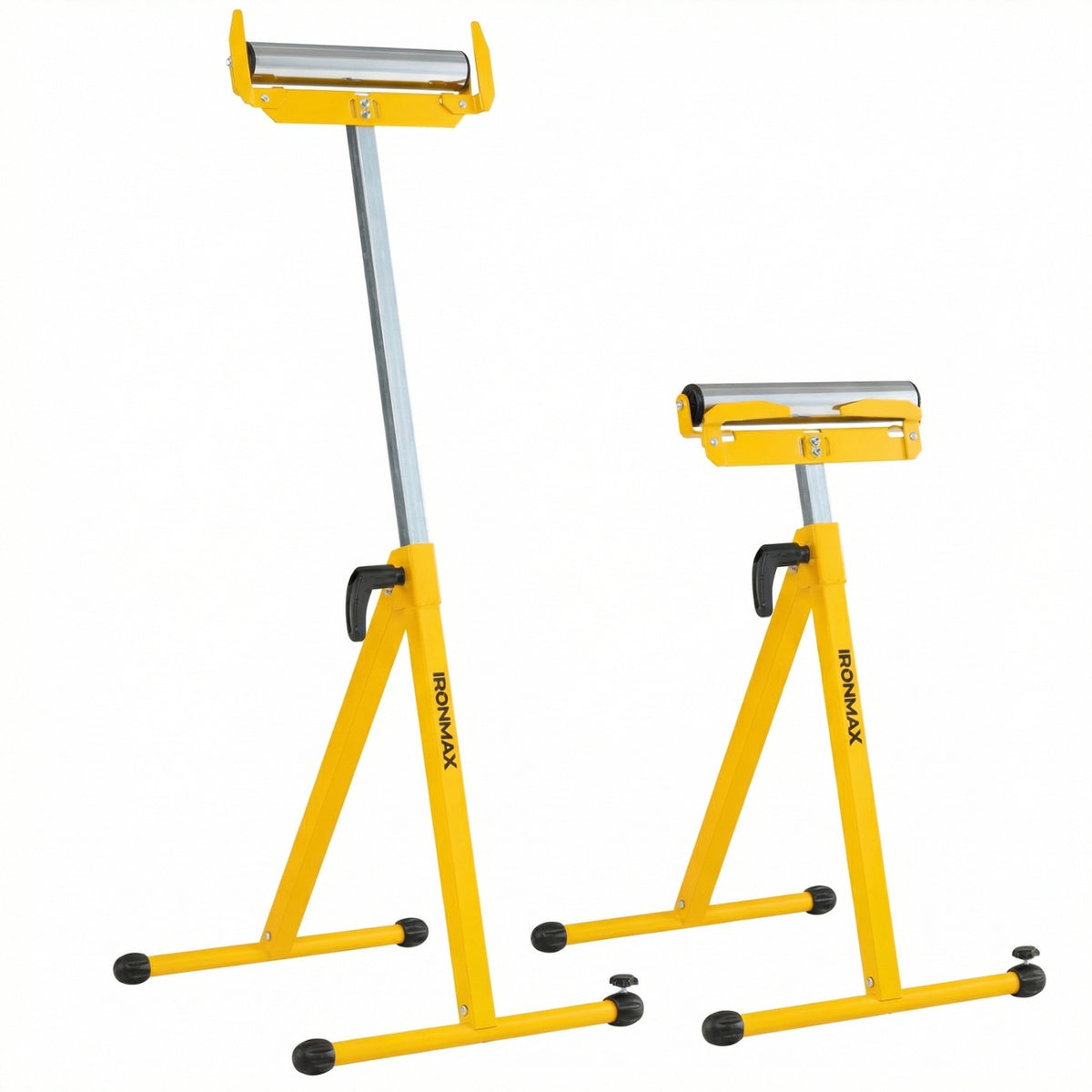 2-Pack Folding Roller Stands Portable Outfeed Supports with Adjustable Height