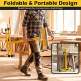 2-Pack Folding Roller Stands Portable Outfeed Supports with Adjustable Height