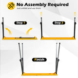2 Pack Folding Saw Horses with 12 Adjustable Leg Heights and Handles-Yellow