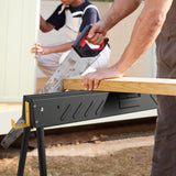 2-Pack Folding Sawhorses with Supporting Arms and Carrying Handle
