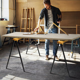 2 Pack Heavy Duty Sawhorse with Steel Folding Legs