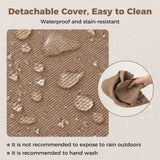 2-Pack Outdoor Patio Cushion Set with Removable Covers