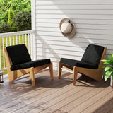 2-Pack Outdoor Patio Cushion Set with Removable Covers