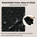 2-Pack Outdoor Patio Cushion Set with Removable Covers